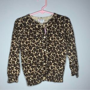 Childrens Place Cardigan Cheetah Print Cardigan 
size 3T